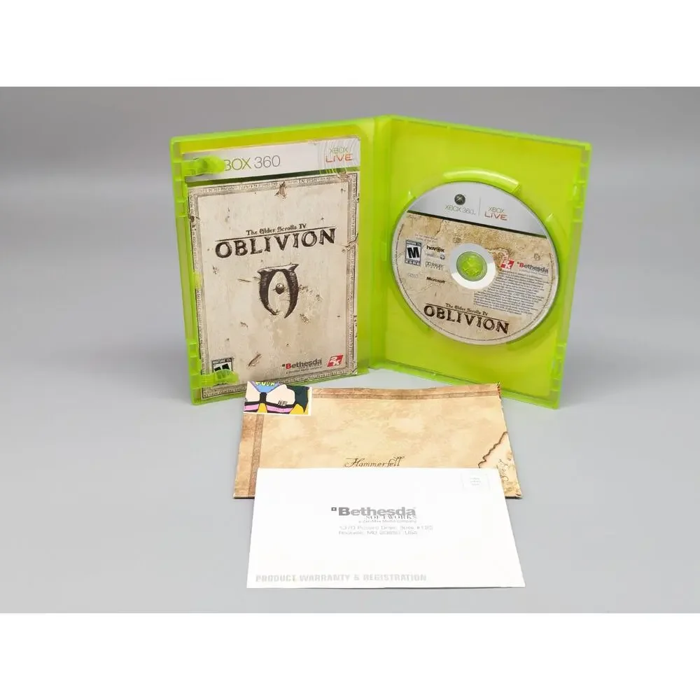 The Elder Scrolls IV 4 Oblivion Microsoft Xbox 360 CIB Complete w/Map Manual